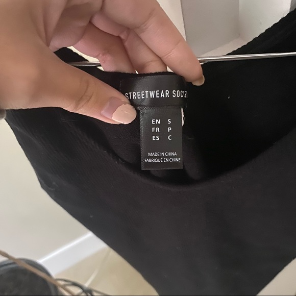 SWS Black Ribbed Scoopneck Tank Bodysuit - Picture 3 of 4